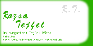 rozsa tejfel business card